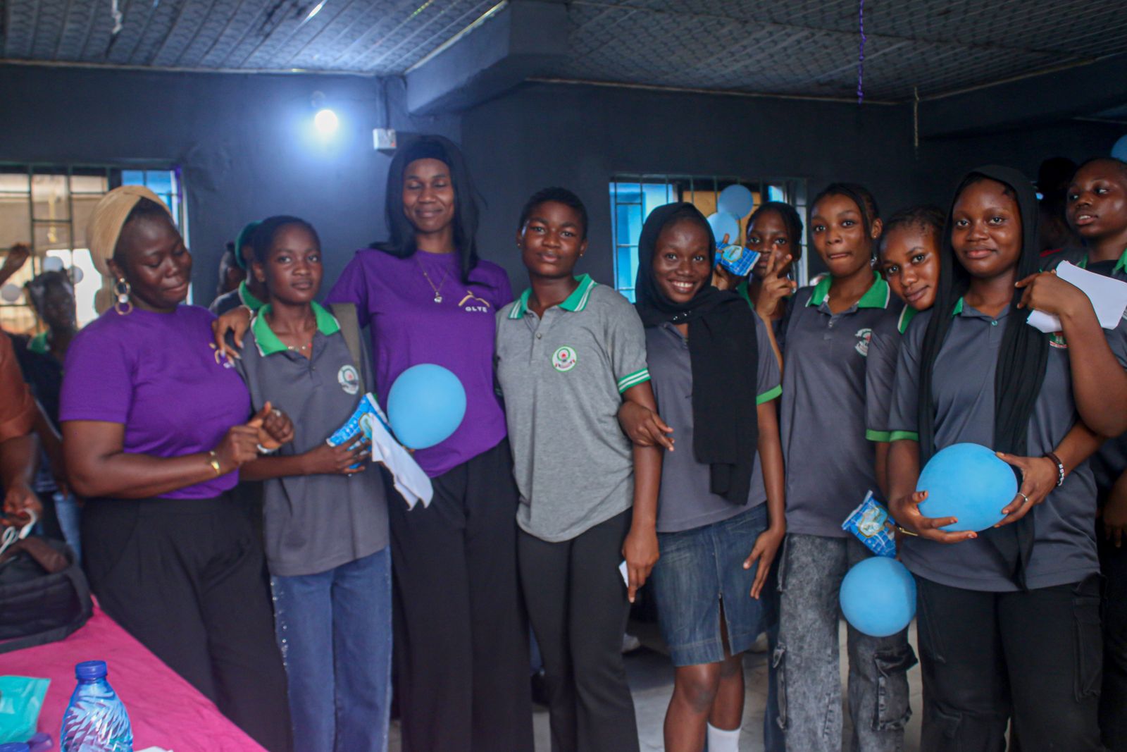 GLYE team members standing with students at Mavir Leaders College, October 2026